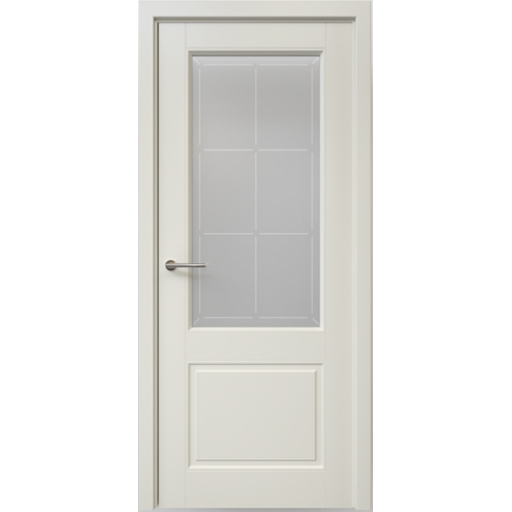 Дверь межкомнатная ALBERO Классика-2 Латте, стекло мателюкс Прованс