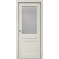 Дверь межкомнатная ALBERO Классика-3 Латте, стекло мателюкс Лорд