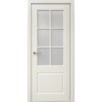 Дверь межкомнатная ALBERO Классика-4 Латте, стекло мателюкс