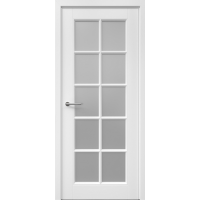 Дверь межкомнатная ALBERO Классика-5 белая, стекло мателюкс