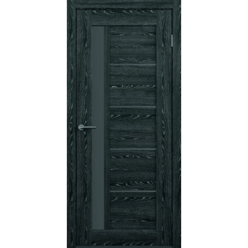 Дверь межкомнатная ALBERO Альянс МЕХИКО Черное дерево, стекло графит