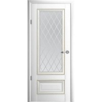Дверь межкомнатная ALBERO Галерея ВЕРСАЛЬ 1 белая, стекло мателюкс Ромб
