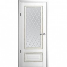 Дверь межкомнатная ALBERO Галерея ВЕРСАЛЬ 1 белая, стекло мателюкс Ромб