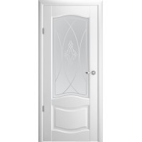 Дверь межкомнатная ALBERO Галерея ЛУВР 1 белая, стекло мателюкс Галерея
