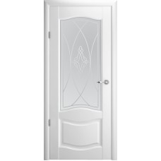 Дверь межкомнатная ALBERO Галерея ЛУВР 1 белая, стекло мателюкс Галерея