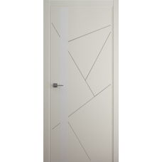 Дверь межкомнатная ALBERO Геометрия ГЕОМЕТРИЯ-6 Латте, стекло белое