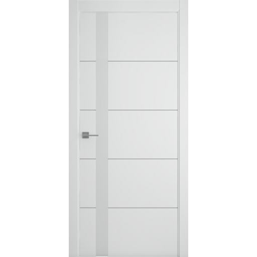 Дверь межкомнатная ALBERO Геометрия ГЕОМЕТРИЯ-7 белая, стекло белое
