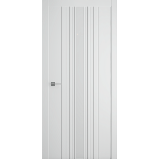 Дверь межкомнатная ALBERO Геометрия ГЕОМЕТРИЯ-8 белая, стекло белое