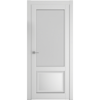 Дверь межкомнатная ALBERO Империя АФИНА-1 Платина, стекло мателюкс