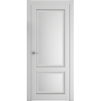 Дверь межкомнатная ALBERO Империя АФИНА-2 Платина, глухое полотно, стекло мателюкс
