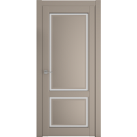 Дверь межкомнатная ALBERO Империя АФИНА-2 серая, глухое полотно, стекло мателюкс