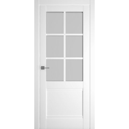 Дверь межкомнатная ALBERO Империя КИОТО белая, стекло мателюкс