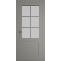 Дверь межкомнатная ALBERO Империя КИОТО серая, стекло мателюкс