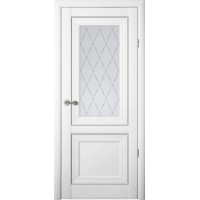Дверь межкомнатная ALBERO Империя ПРАДО белая, стекло мателюкс Гранд
