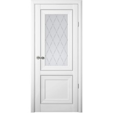 Дверь межкомнатная ALBERO Империя ПРАДО белая, стекло мателюкс Гранд