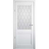 Дверь межкомнатная ALBERO Империя РИМ белая, стекло мателюкс Гранд