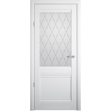 Дверь межкомнатная ALBERO Империя РИМ белая, стекло мателюкс Гранд