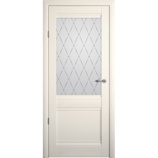 Дверь межкомнатная ALBERO Империя РИМ Ваниль, стекло мателюкс Гранд