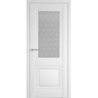 Дверь межкомнатная ALBERO Империя СПАРТА-2 белая, стекло мателюкс Лорд серый