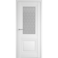 Дверь межкомнатная ALBERO Империя СПАРТА-2 белая, стекло мателюкс Лорд серый