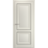 Дверь межкомнатная ALBERO Империя СПАРТА-2 Ваниль, глухое полотно, молдинг