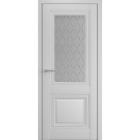 Дверь межкомнатная ALBERO Империя СПАРТА-2 Платина, стекло мателюкс Лорд серый