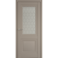 Дверь межкомнатная ALBERO Империя СПАРТА-2 серая, стекло мателюкс Лорд серый