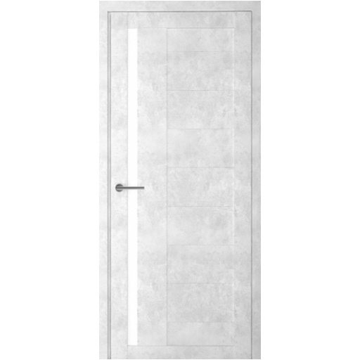 Дверь межкомнатная ALBERO Мегаполис Loft ВАЛЕНСИЯ Бетон светлый, стекло белое