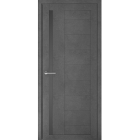 Дверь межкомнатная ALBERO Мегаполис Loft ВАЛЕНСИЯ Бетон темный, стекло графит