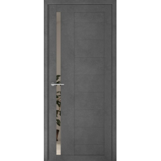 Дверь межкомнатная ALBERO Мегаполис Loft ВАЛЕНСИЯ Бетон темный, зеркало