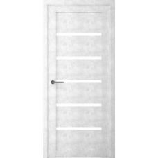 Дверь межкомнатная ALBERO Мегаполис Loft ВЕНА Бетон светлый, стекло белое
