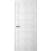 Дверь межкомнатная ALBERO Мегаполис Loft ДРЕЗДЕН Бетон светлый, стекло белое