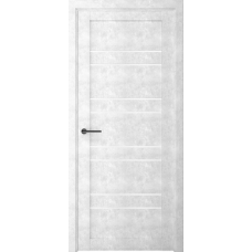 Дверь межкомнатная ALBERO Мегаполис Loft ДУБЛИН Бетон светлый, стекло белое