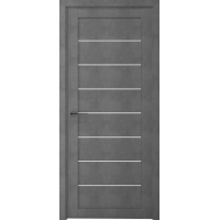 Дверь межкомнатная ALBERO Мегаполис Loft СЕУЛ Бетон темный, стекло белое