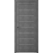 Дверь межкомнатная ALBERO Мегаполис Loft СЕУЛ Бетон темный, стекло мателюкс
