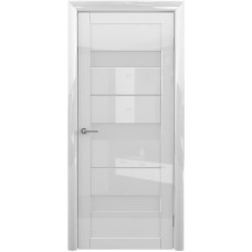 Дверь межкомнатная Мегаполис GL ПРАГА, цвет белый, покрытие глянец