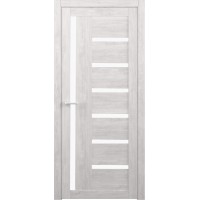 Дверь межкомнатная ALBERO Мегаполис Экошпон МАДРИД Дуб нордик, стекло белое
