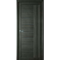 Дверь межкомнатная ALBERO Мегаполис Экошпон МАРСЕЛЬ Серый кедр, стекло графит