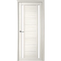 Дверь межкомнатная ALBERO Мегаполис Экошпон РИГА Белый кипарис, стекло белое