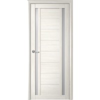 Дверь межкомнатная ALBERO Мегаполис Экошпон РИГА Белый кипарис, стекло мателюкс