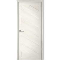 Дверь межкомнатная ALBERO Мегаполис Экошпон СИНГАПУР-5 Белый кипарис, стекло белое