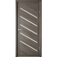 Дверь межкомнатная ALBERO Мегаполис Экошпон СИНГАПУР-5 Серый кедр, стекло мателюкс