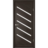 Дверь межкомнатная ALBERO Мегаполис Экошпон СИНГАПУР-5 Темный кипарис, стекло белое