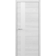 Дверь межкомнатная ALBERO Status G Дуб полярный, стекло белое, кромка с 2х сторон