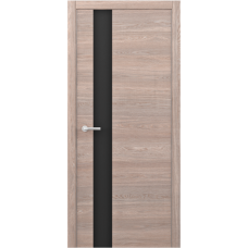 Дверь межкомнатная Status-G с алюминиевой кромкой, цвет дуб карамельный, покрытие Art-шпон
