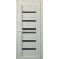 Дверь межкомнатная ALBERO West МИССУРИ Кремовый, стекло графит