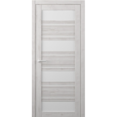 Дверь межкомнатная ALBERO West МОНТАНА Жемчужный, стекло белое