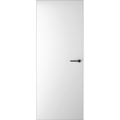 Дверь межкомнатная скрытого монтажа Albero INVISIBLE 2 грунтованная под покраску с порогом, кромка алюминиевая