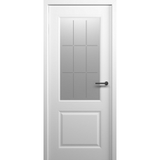 Дверь межкомнатная ALBERO Стиль СТИЛЬ-1 белая, стекло Топаз