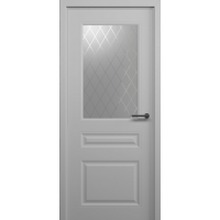 Дверь межкомнатная ALBERO Стиль СТИЛЬ-2 серая, стекло Рубин